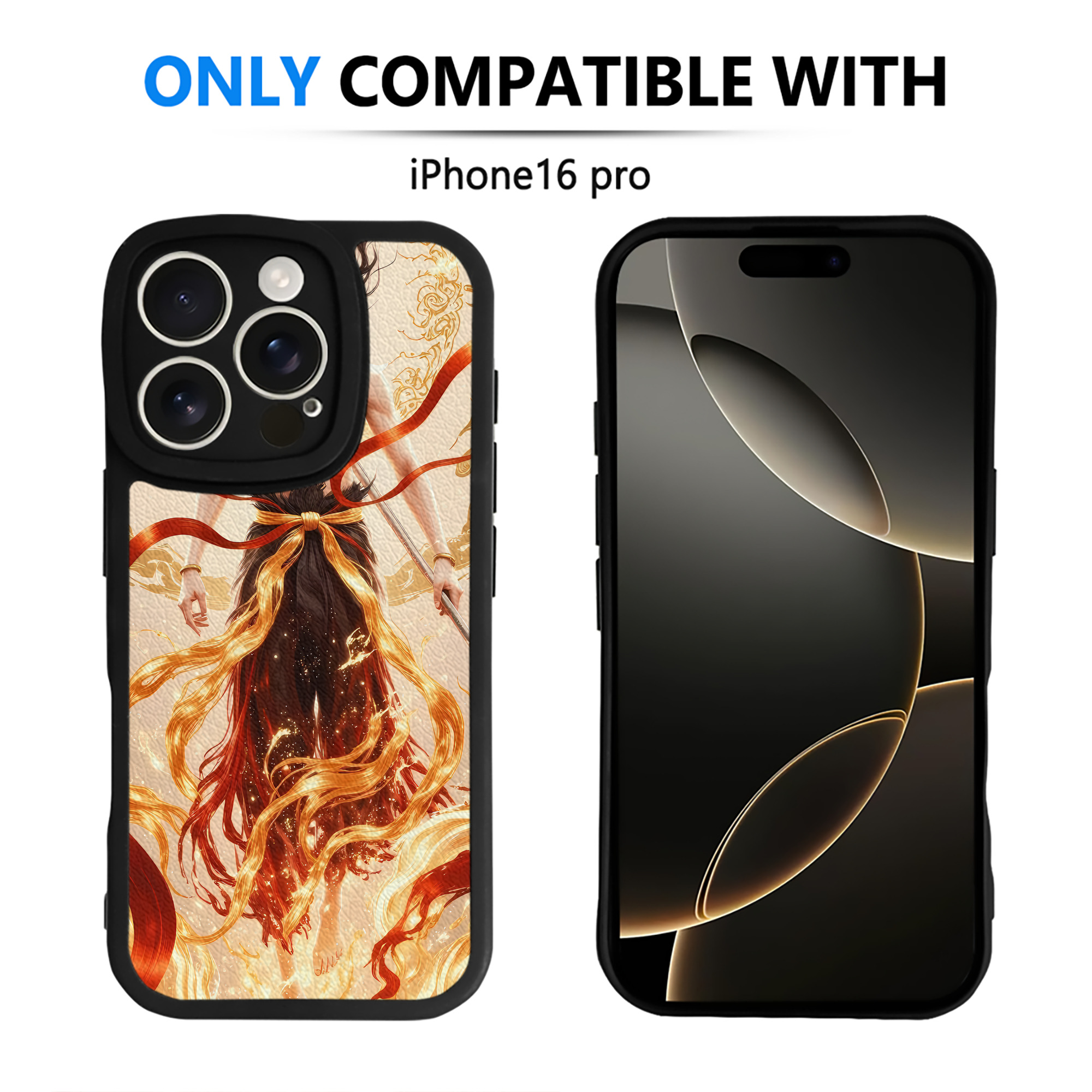 （画像用） Ne Zha 2 ナタ 魔童の大暴れ 【iPhone 16シリーズ対応】シリコンスマホケース（レザー調） 材質：シリコン